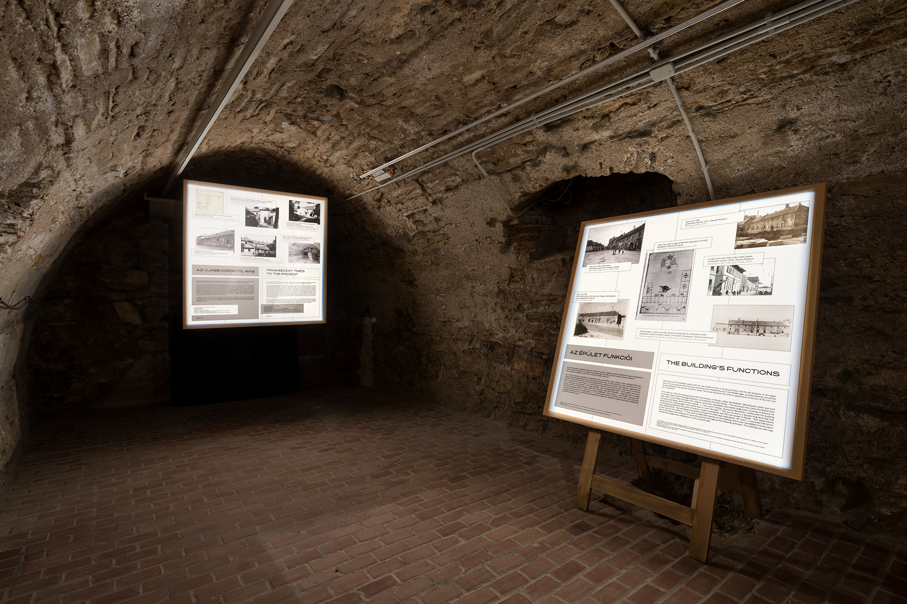 Épülettörténeti kiállítás enteriőr